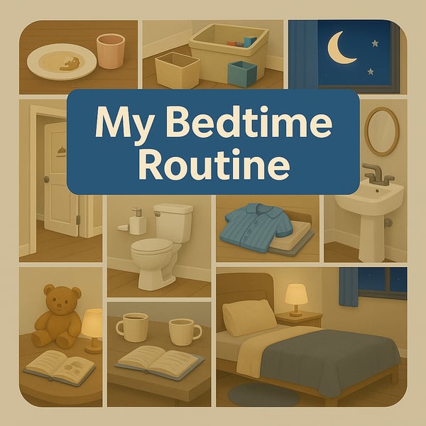 My Bedtime Routine: 12-Step Visual Guide