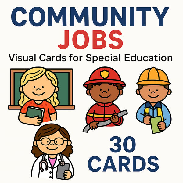 Community Jobs Visual Cards: 30 Occupations