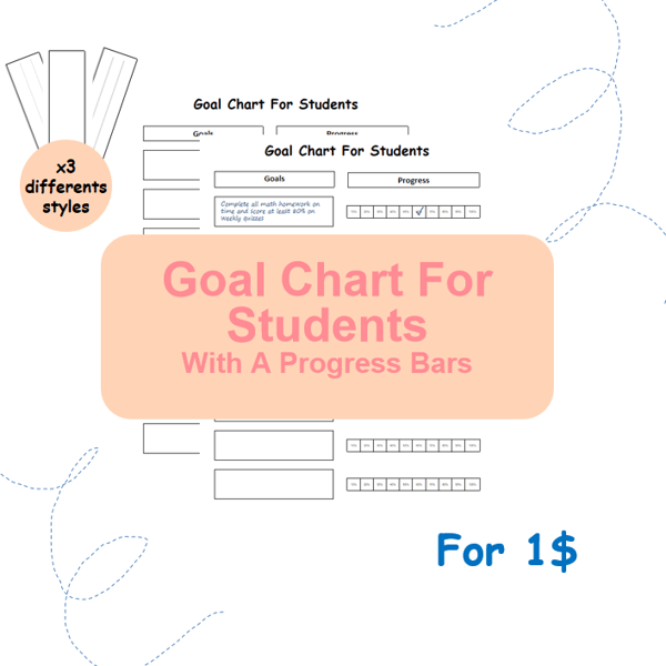 Goal Chart for Students: Progress Bar Tracker