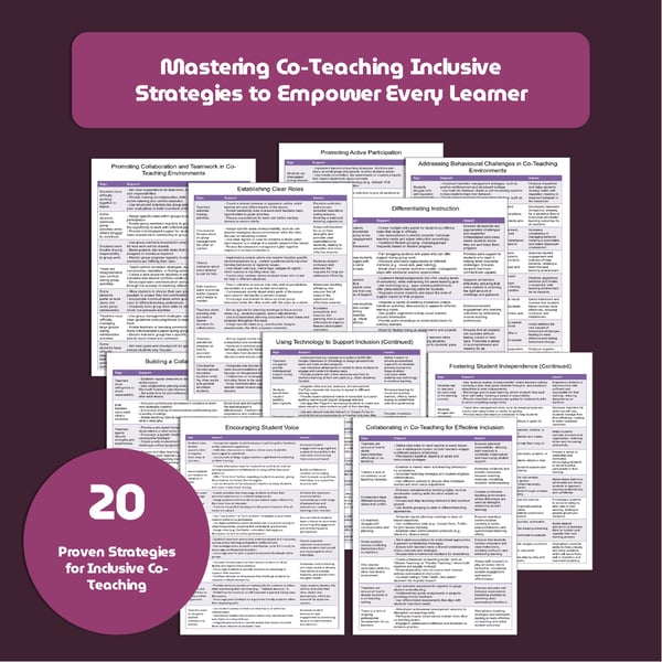 Co-Teaching Inclusion Strategies Guide