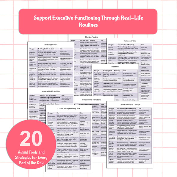 Executive Function Routines: 20 Visual Tools