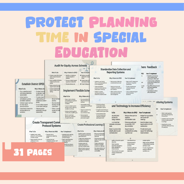 30 Real Solutions to Protect Planning Time in Special Education