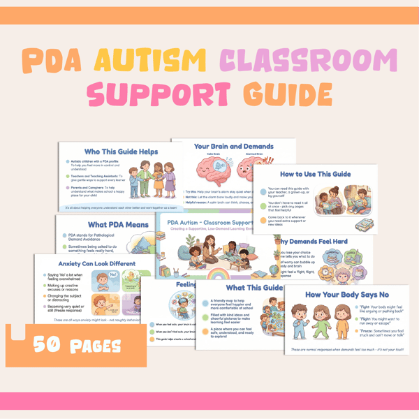 PDA Autism Classroom Support Guide: Creating a Supportive, Low-Demand Learning Environment
