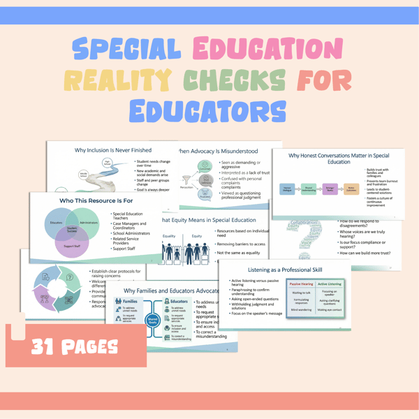 Special Education Reality Checks for Educators