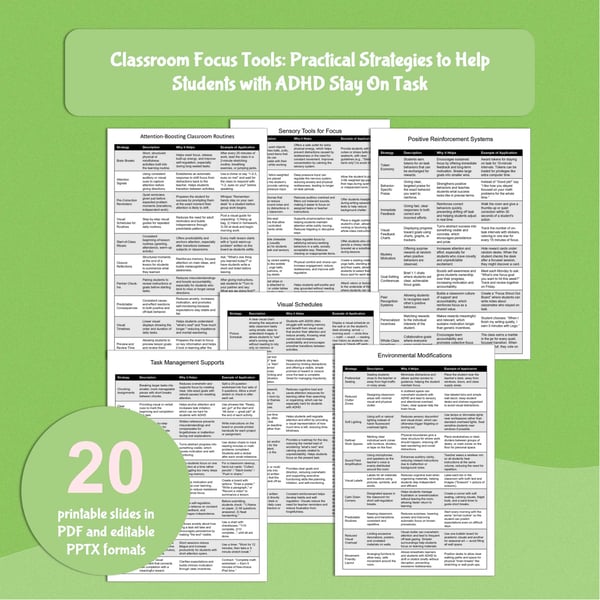 Classroom Focus Tools: Practical Strategies to Help Students with ADHD Stay On Task