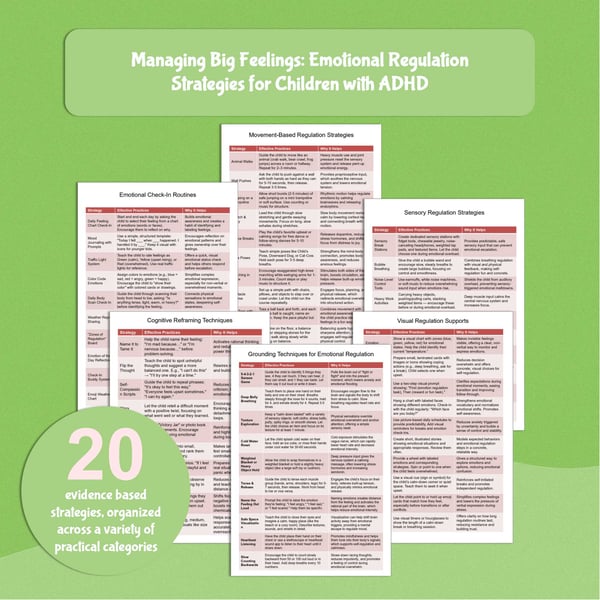 Managing Big Feelings: Emotional Regulation Strategies for Children with ADHD