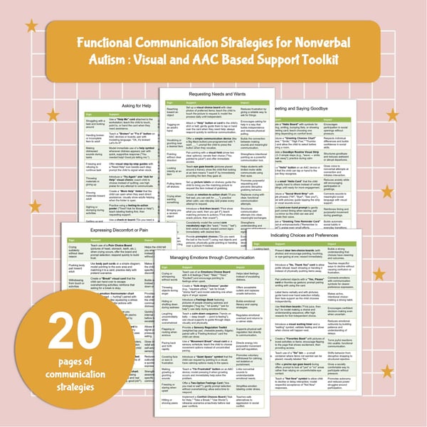 Functional Communication Strategies for Nonverbal Autism: Visual and AAC Support Toolkit