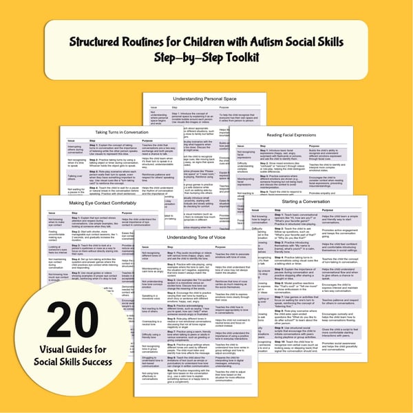 Structured Routines for Children with Autism: Social Skills Step-by-Step Toolkit