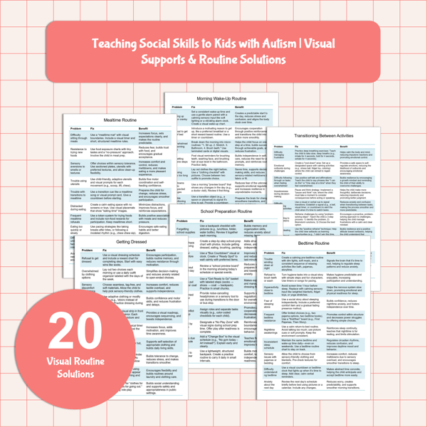 Teaching Social Skills to Kids with Autism: Visual Supports & Routine Solutions
