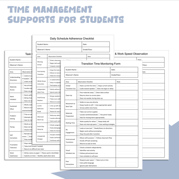 Time Management Supports for Students