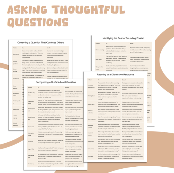 Asking Thoughtful Questions