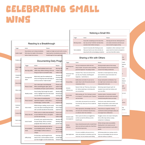 Celebrating Small Wins