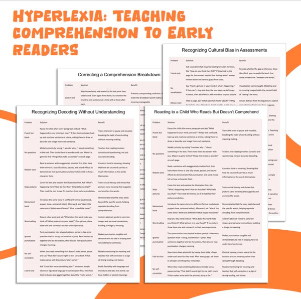 Hyperlexia: Teaching Comprehension to Early Readers