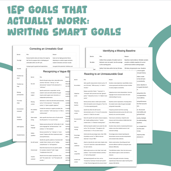 IEP Goals That Actually Work: Writing SMART Goals