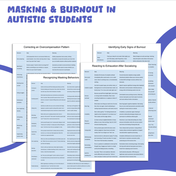 Masking & Burnout in Autistic Students