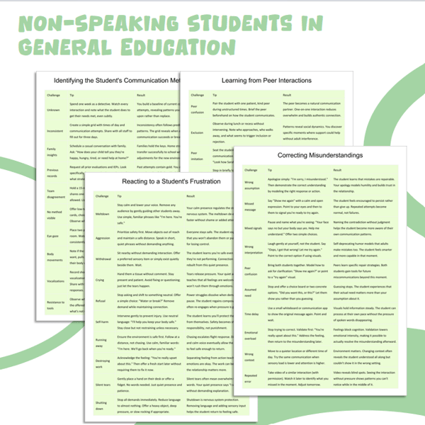 Non-Speaking Students in General Education