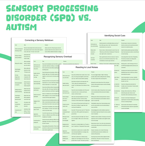 Sensory Processing Disorder (SPD) vs. Autism