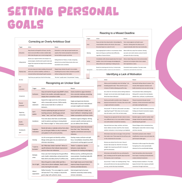 Setting Personal Goals
