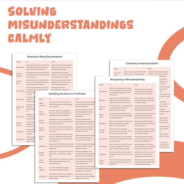 Solving Misunderstandings Calmly