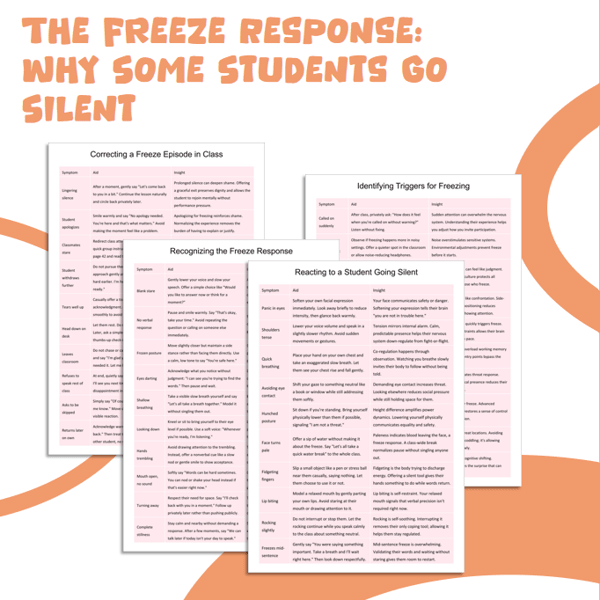 The Freeze Response: Why Some Students Go Silent
