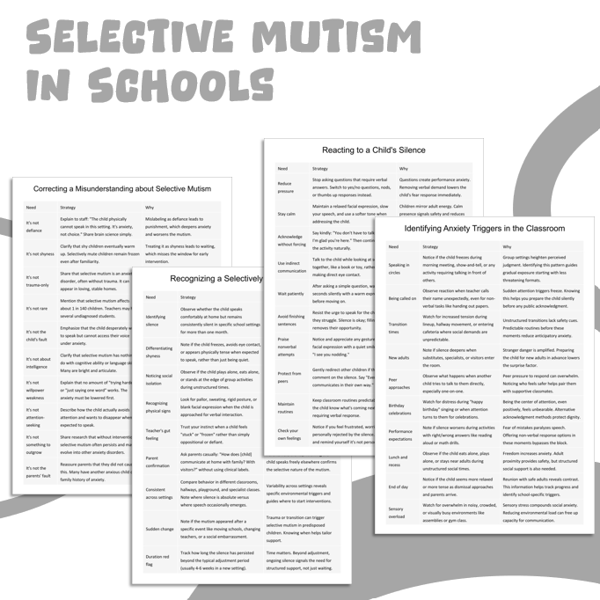 Selective Mutism in Schools