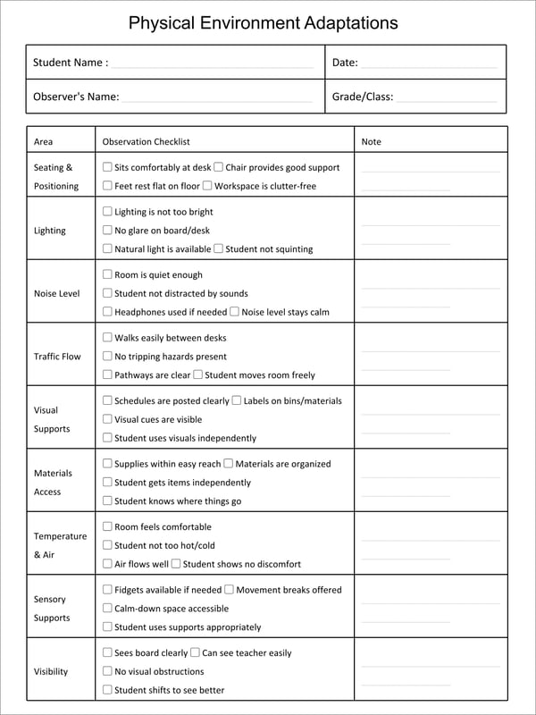 Inclusive Classroom Adaptation Guide