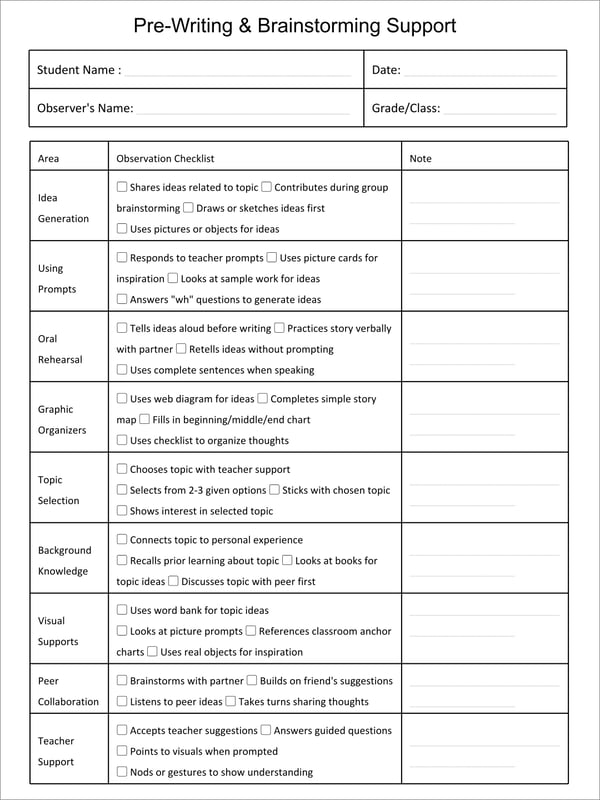 Writing Support Scaffolds for Struggling Learners