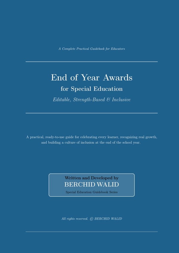 End of Year Awards for Special Education Students | Editable & Strength-Based