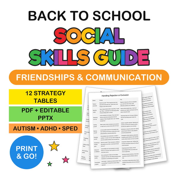 Back to School Social Skills Guide | Friendships, Communication & Classroom Skills