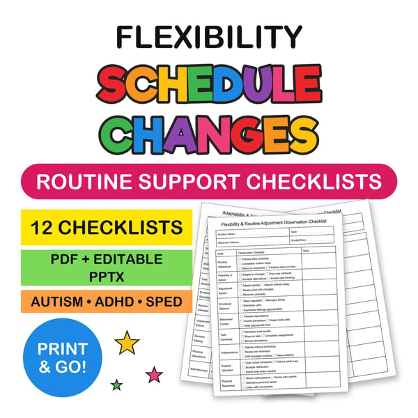 Coping With Schedule Changes | Flexibility & Routine Support Checklists
