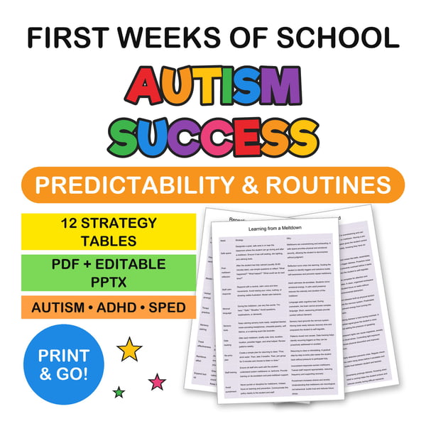 First Weeks of School with Autism | Predictability, Routines & Success Strategies