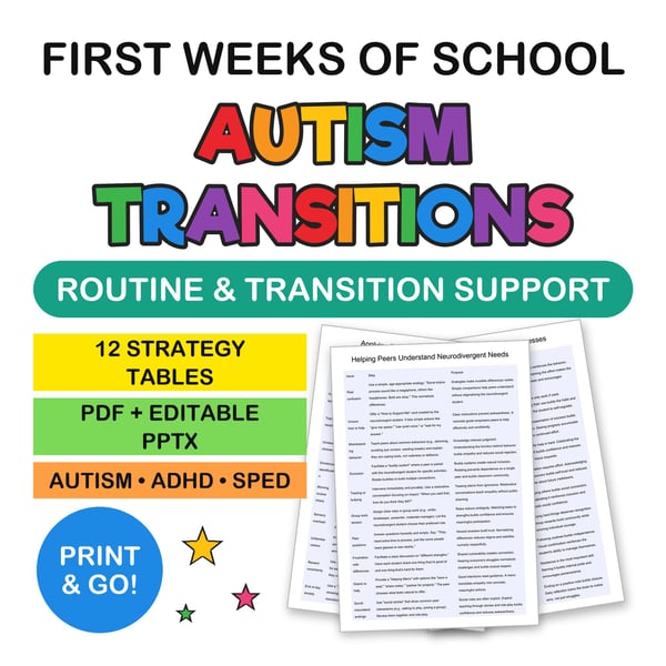 First Weeks of School with Autism | Routine & Transition Support Guide