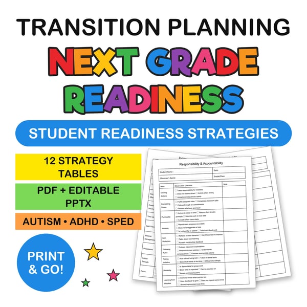 Preparing for Next Grade | Transition Planning & Student Readiness Strategy Tables