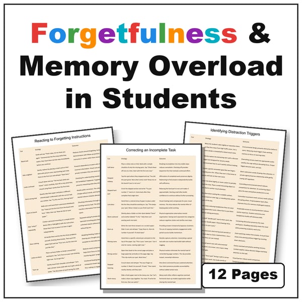 Forgetfulness & Memory Overload in Students | Memory and Task Support Strategies