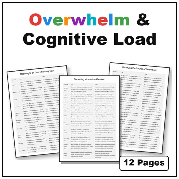 Overwhelm & Cognitive Load | Strategies for Mental Overload