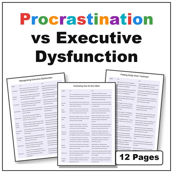Procrastination vs Executive Dysfunction | Strategies to Tell the Difference