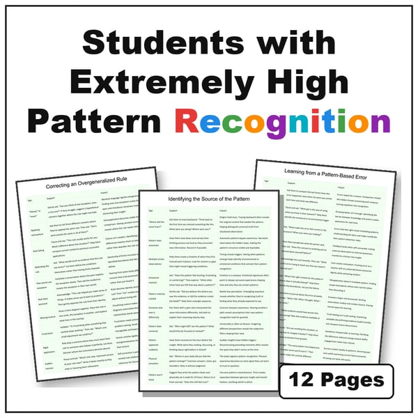 Students with Extremely High Pattern Recognition | Support Strategies