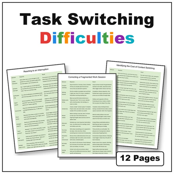 Task Switching Difficulties | Transition and Focus Strategies