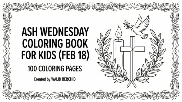 Ash Wednesday Coloring Book for Kids | Free February Coloring Pages