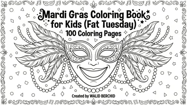 Mardi Gras Coloring Book for Kids | Free February Coloring Pages