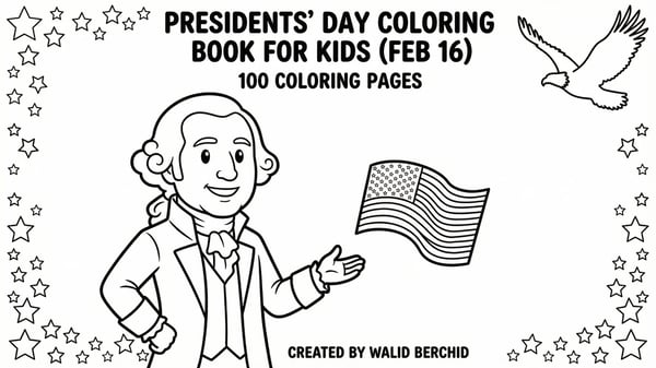 Presidents' Day Coloring Book for Kids | Free February Coloring Pages