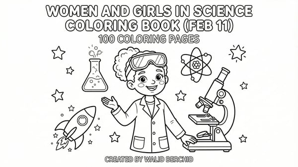 Women and Girls in Science Coloring Book | Free February Coloring Pages