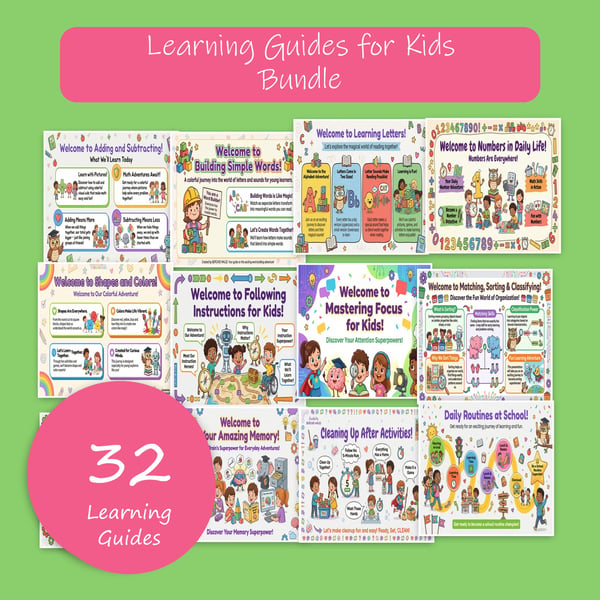 Learning Guides for Kids Bundle | 32 Learning Guides