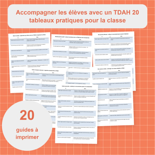 Accompagner les élèves avec TDAH : 20 tableaux Si… Alors… | PDF + PowerPoint