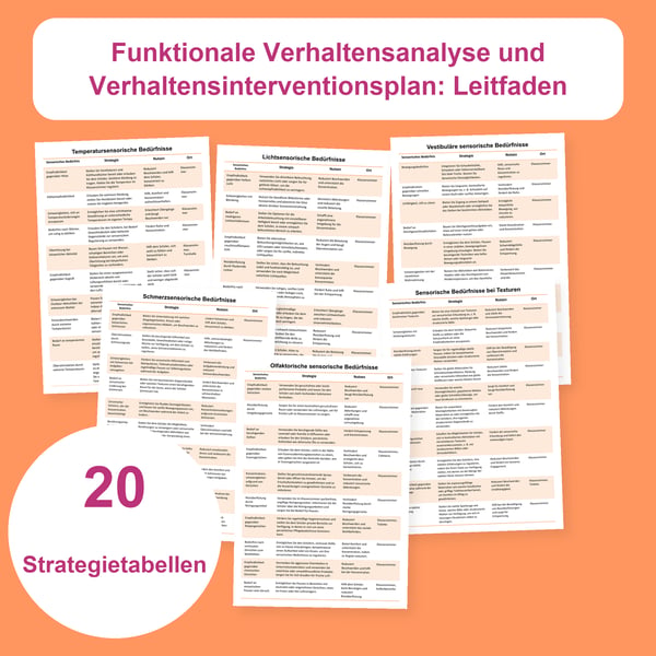 Sensorische Bedürfnisse: 20 Tabellen und 200 Unterstützungsstrategien | PDF + PowerPoint