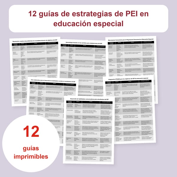 Estrategias de PEI para educación especial: 12 guías | PDF imprimible + PowerPoint editable