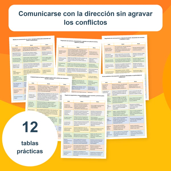 Comunicación con la dirección | 12 tablas PDF + PowerPoint