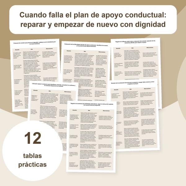 Revisar planes de apoyo conductual | 12 tablas PDF + PowerPoint editable