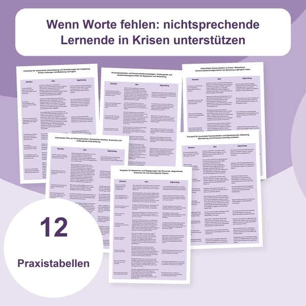 Nicht sprechende Schüler: Kommunikation in Krisen | 12 Tabellen PDF + PowerPoint