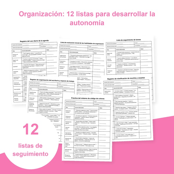 Organización escolar: 12 listas de observación y seguimiento | PDF + PowerPoint